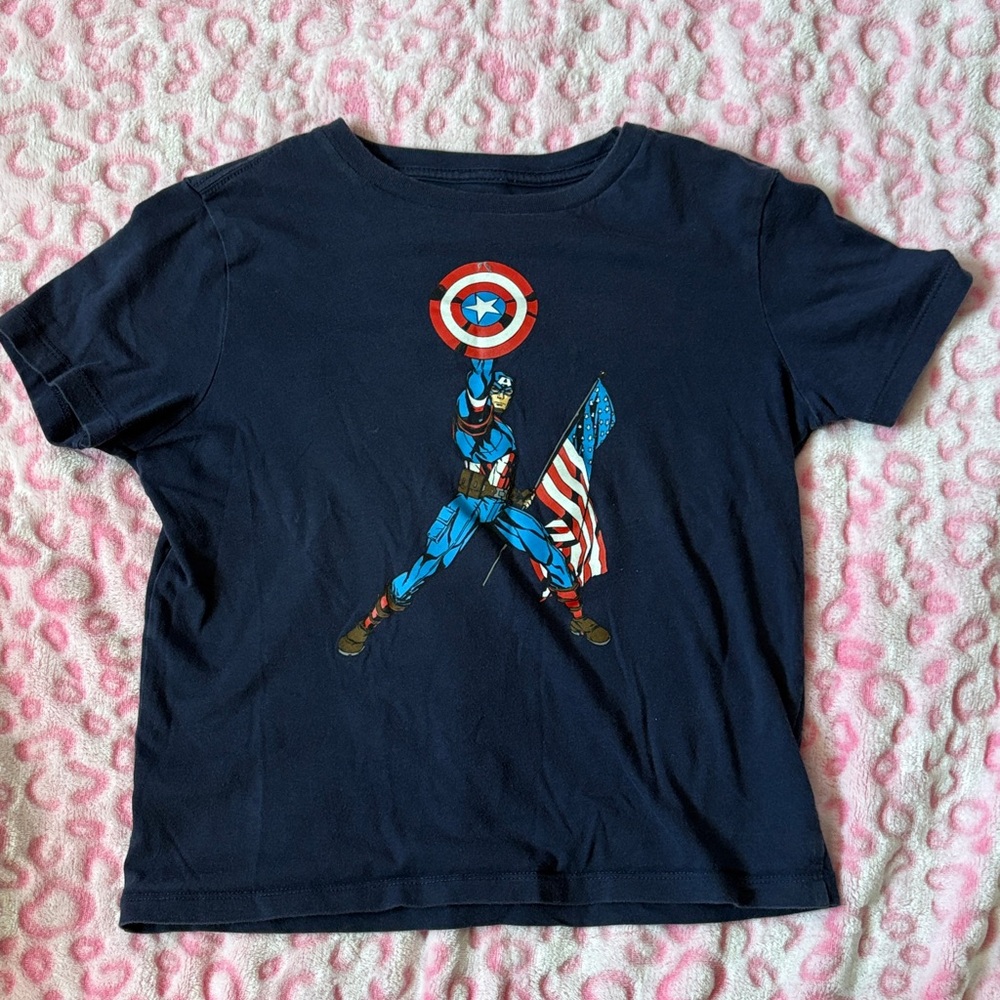 Old Navy Navy Blue Captain America Kids Tee or Baby Tee